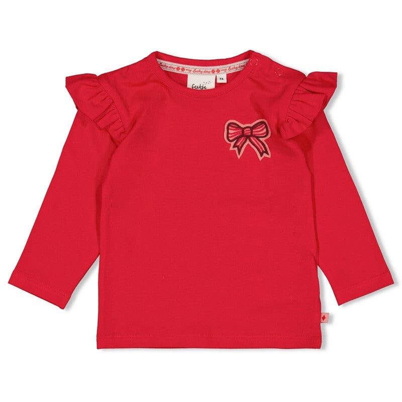 Feetje Longsleeve - Queen of Hearts Rood