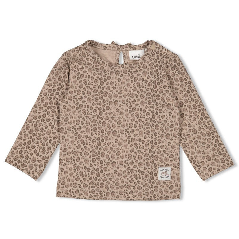 Feetje Longsleeve AOP - Better Together Taupe melange