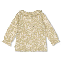 Longsleeve crinkle ruches AOP - Let Your Dreams Blossom
