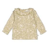 Longsleeve crinkle ruches AOP - Let Your Dreams Blossom