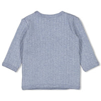 Feetje Overslagshirt rib - Blue Ocean Blauw melange
