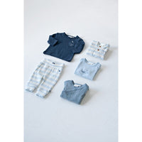 Feetje Overslagshirt rib - Blue Ocean Blauw melange