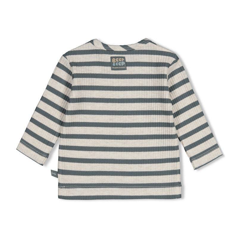 Longsleeve rib met streep - Beep Beep