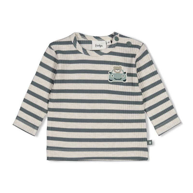 Longsleeve rib met streep - Beep Beep