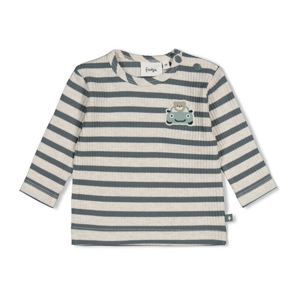 Longsleeve rib met streep - Beep Beep