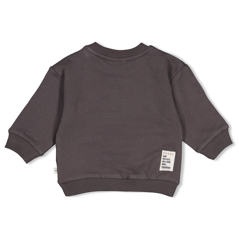 Feetje Sweater relaxed fit - Pasta Party Antraciet