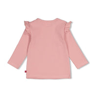 Feetje Longsleeve rib - Moon Flowers L.roze