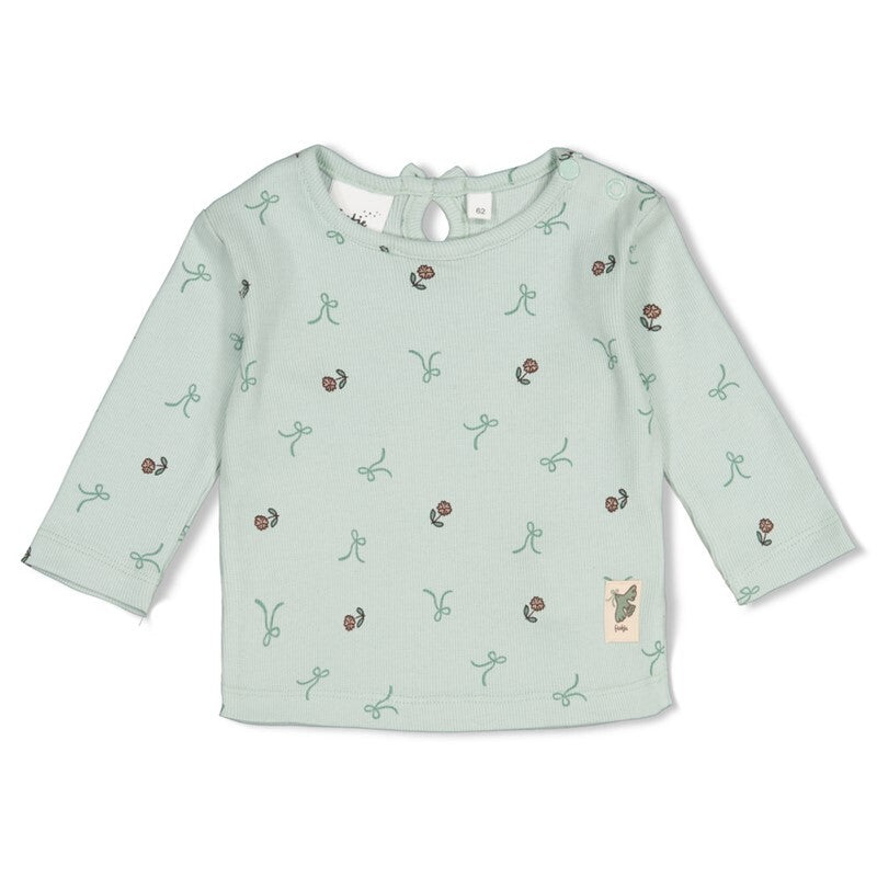 Longsleeve rib AOP - Lucky Bloombird