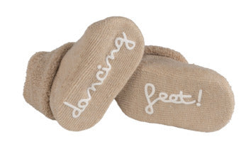 socks 'dancing feet' beige