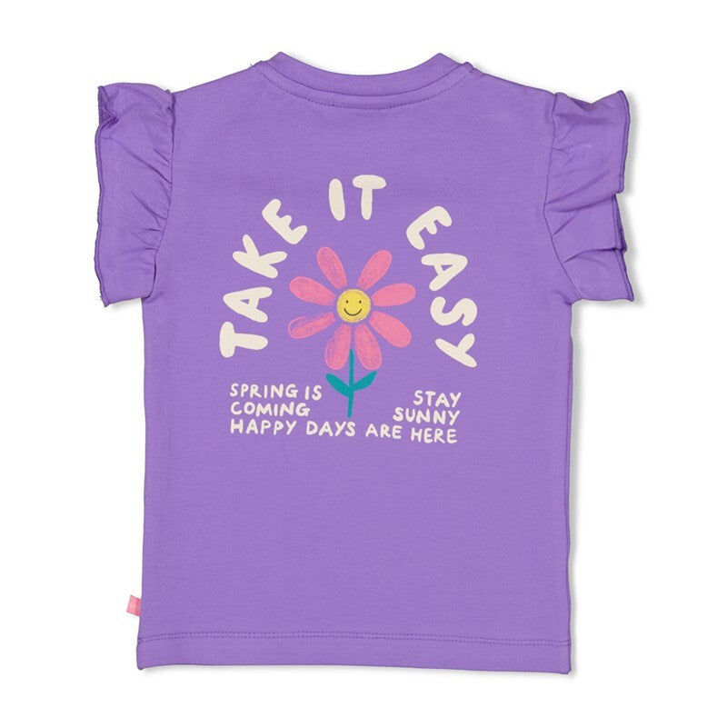 Feetje T-shirt - Rolling into Spring Paars