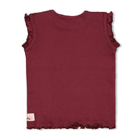 Feetje Singlet rib - Salsa Sunset Bordeaux