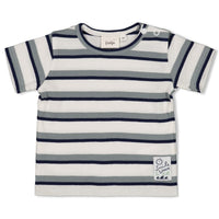 Feetje T-shirt rib met streep - Summer Denims Offwhite