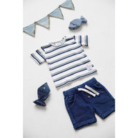 Feetje T-shirt rib met streep - Summer Denims Offwhite