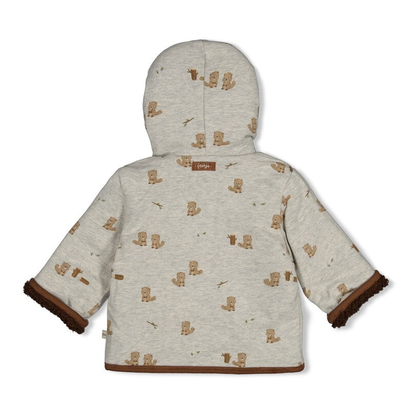 Omkeerbaar teddy jasje met capuchon - Tiny Timber Tales