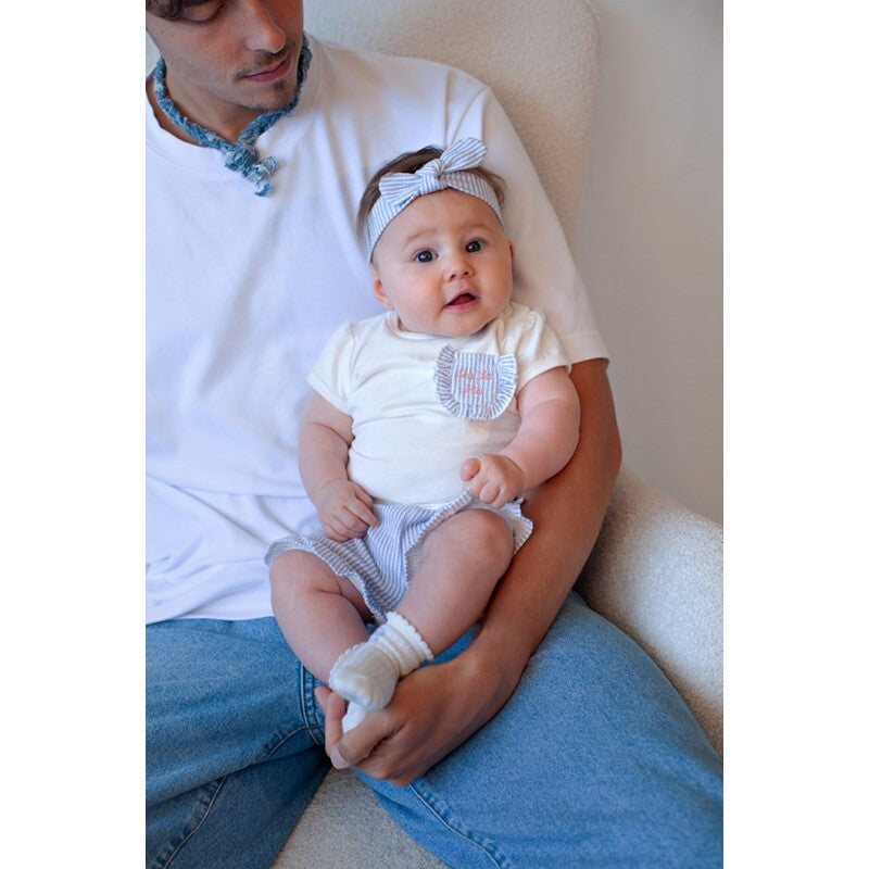 Feetje Short streep crinkle - Sea La Vie Lavendel