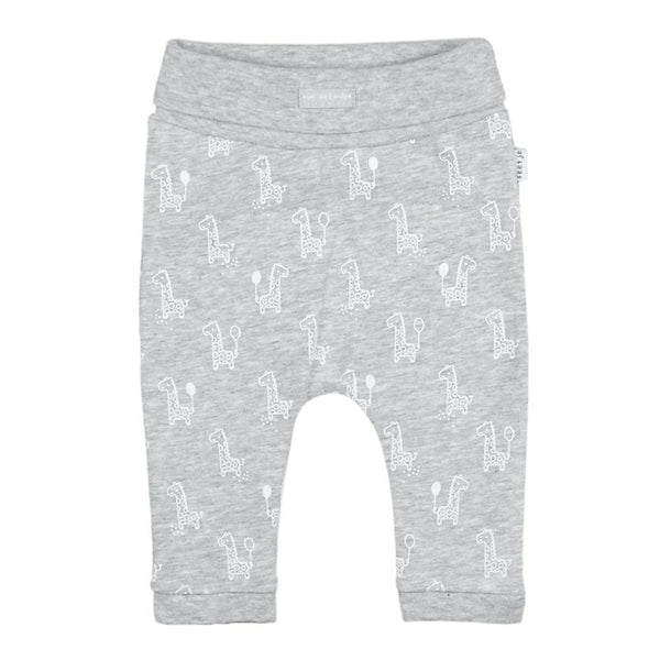 Feetje broek aop - giraffe Grijs melange
