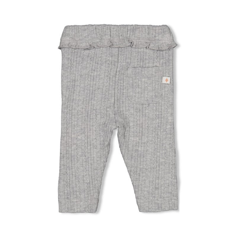 Feetje Legging ajour rib - Fields of Green Grijs melange