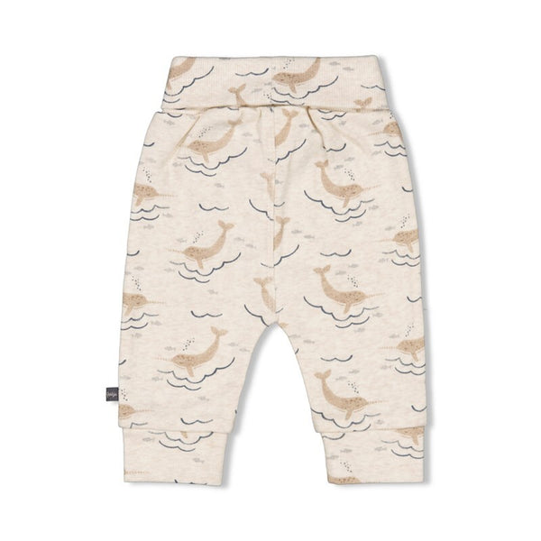 Feetje Broek AOP - Narwal Offwhite melange