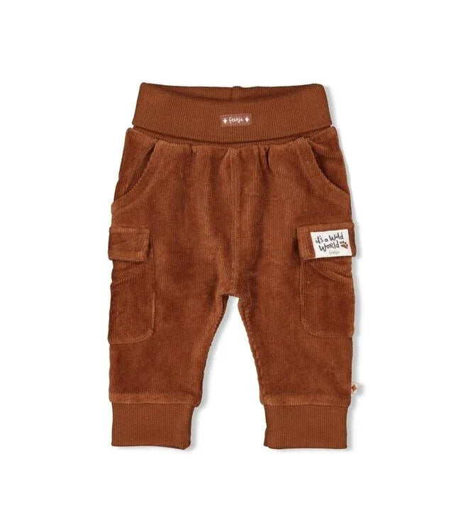 Feetje Broek velours rib - Wild World Bruin