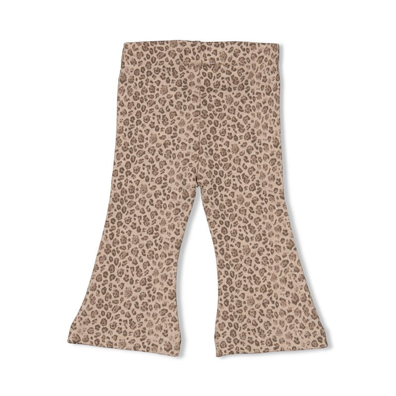 Feetje Flare broek AOP - Better Together Taupe melange
