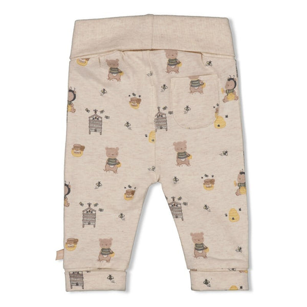 Feetje Broek AOP - Honey Bear Offwhite melange