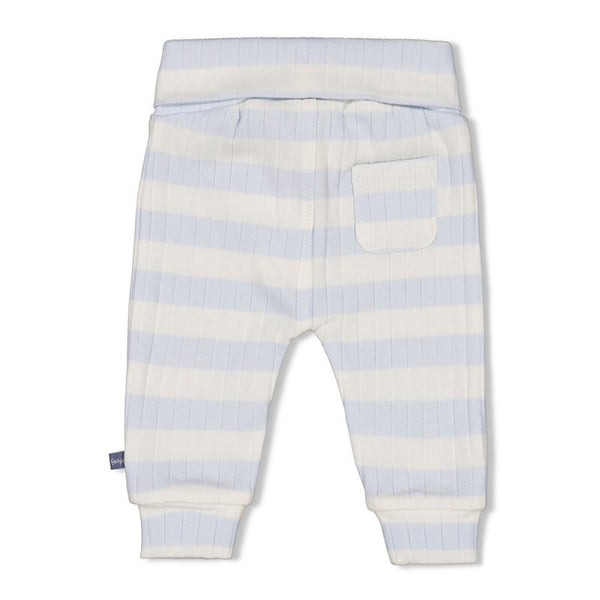 Broek rib met streep - Blue Ocean