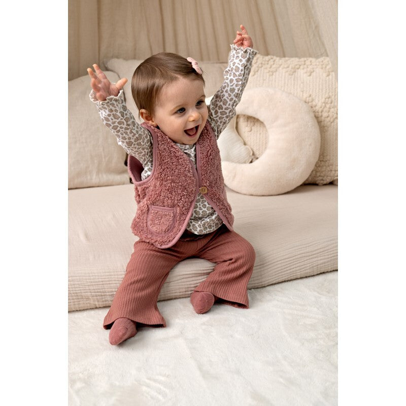 Feetje Flare broek rib - Dress to Impress Mauve