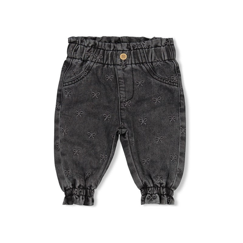 Feetje Broek denim met borduurdsels - Winter Denims Antraciet