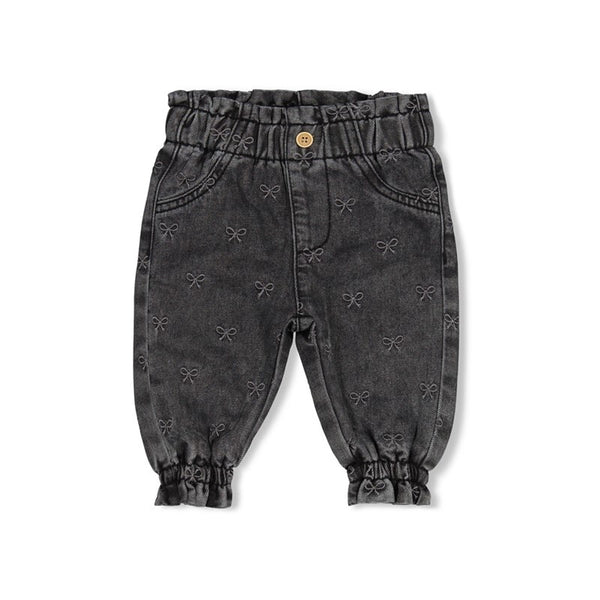Feetje Broek denim met borduurdsels - Winter Denims Antraciet