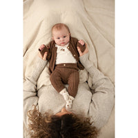 Feetje Broek gebreid cable-knit - The Knits Bruin