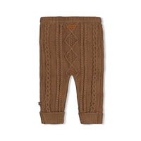 Feetje Broek gebreid cable-knit - The Knits Bruin