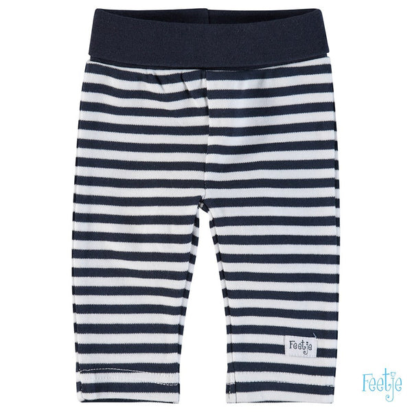 Feetje broek - stripe Marine