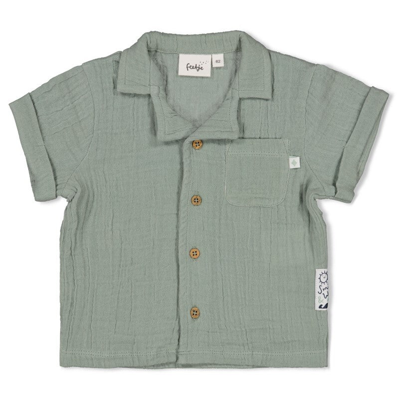 Feetje Blouse mousseline - Summer Woven Zeegroen