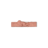 Feetje Haarband ajour rib - Morning Sun Roze