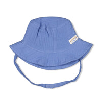 Feetje Zonnehoed mousseline - Sssiesta Blauw