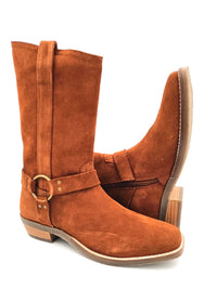 52179 bootee with ring and three straps side