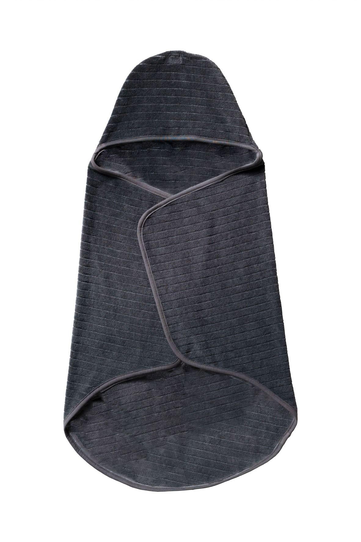 Snoozebaby bathcape GOTS Storm grey
