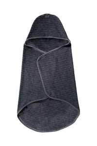 Snoozebaby bathcape GOTS Storm grey