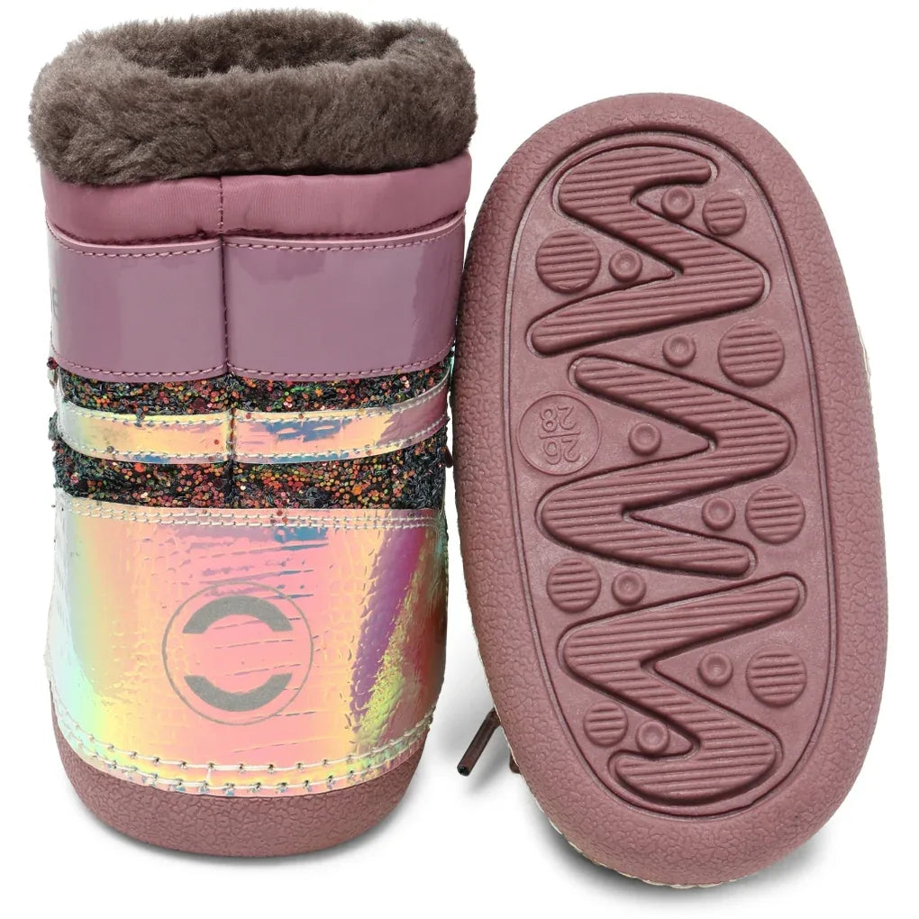 Mikk-Line Snow Boot Glitter Rose brown