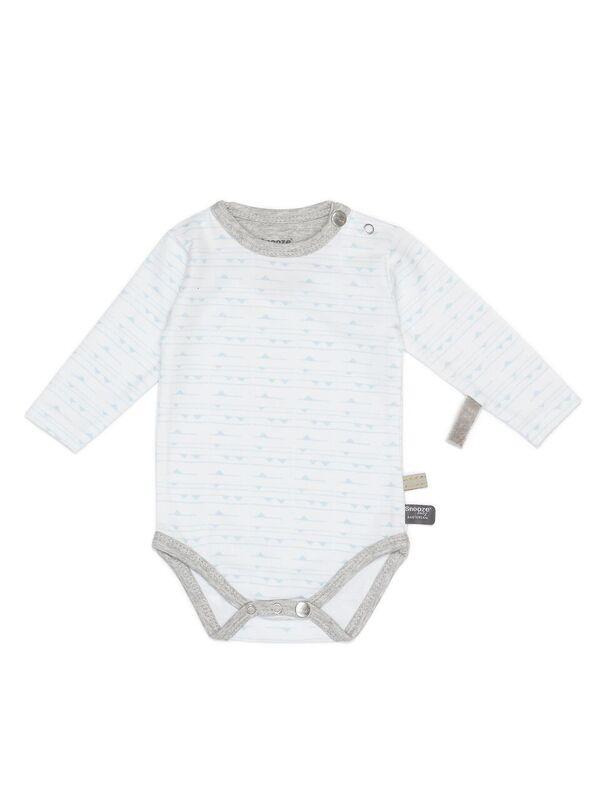 Snoozebaby romper ls flags Fading blue