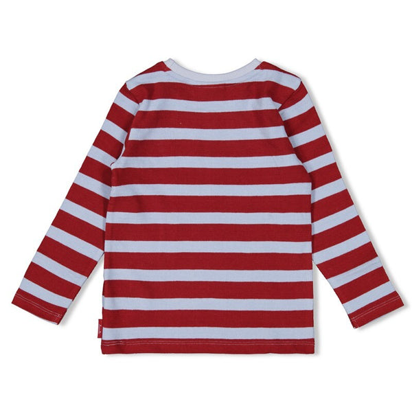 Longsleeve rib met streep - Waves and Whales