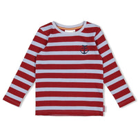 Longsleeve rib met streep - Waves and Whales