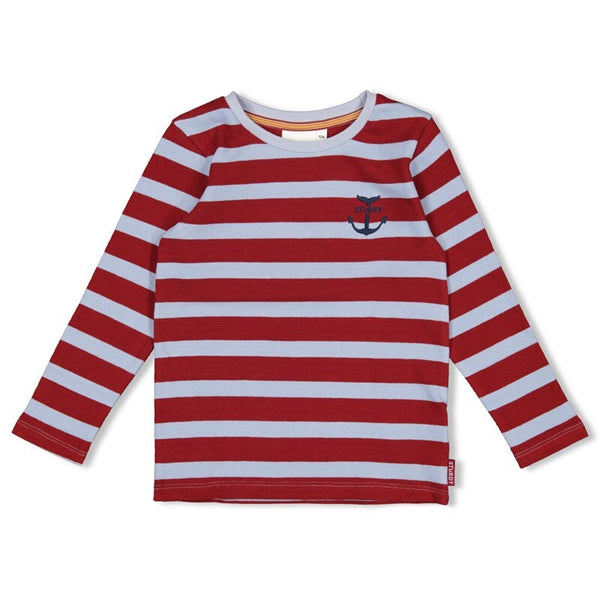 Longsleeve rib met streep - Waves and Whales
