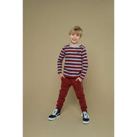 Longsleeve rib met streep - Waves and Whales