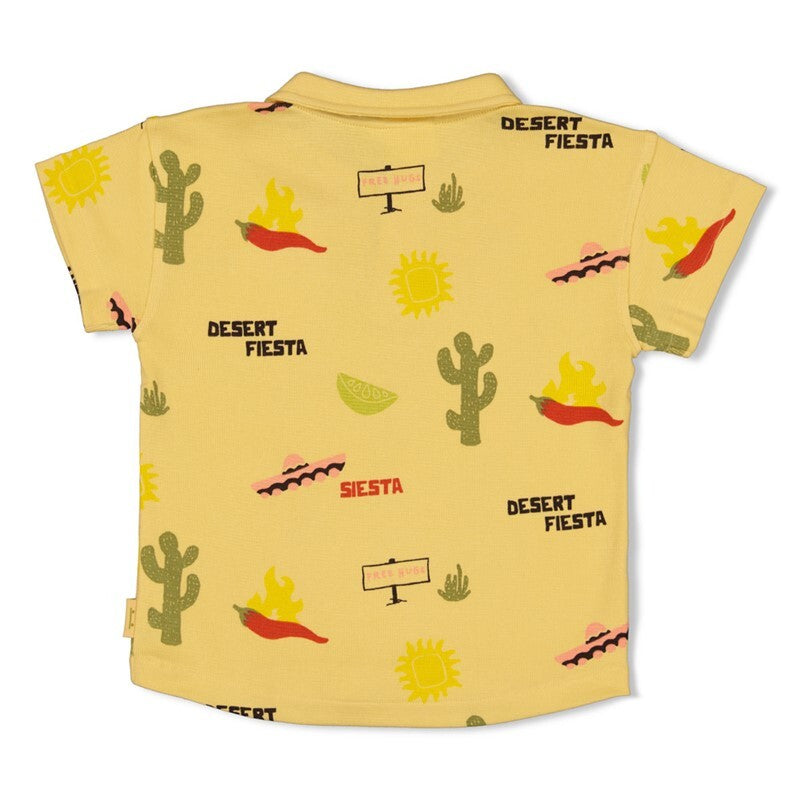 Polo AOP wafelstructuur - Desert Fiesta
