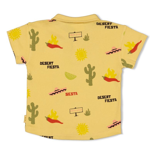 Polo AOP wafelstructuur - Desert Fiesta