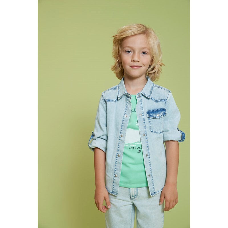 Sturdy Overhemd denim chambray - Summer Denims L.blauw denim