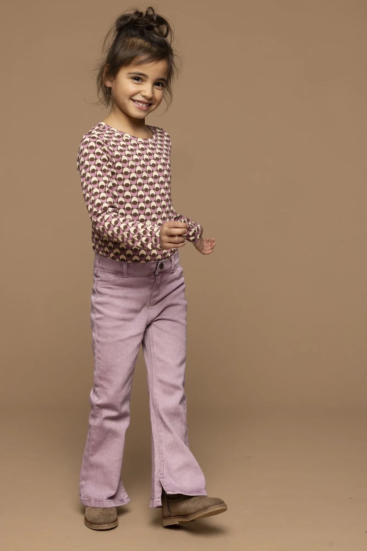Little Twill flare pants