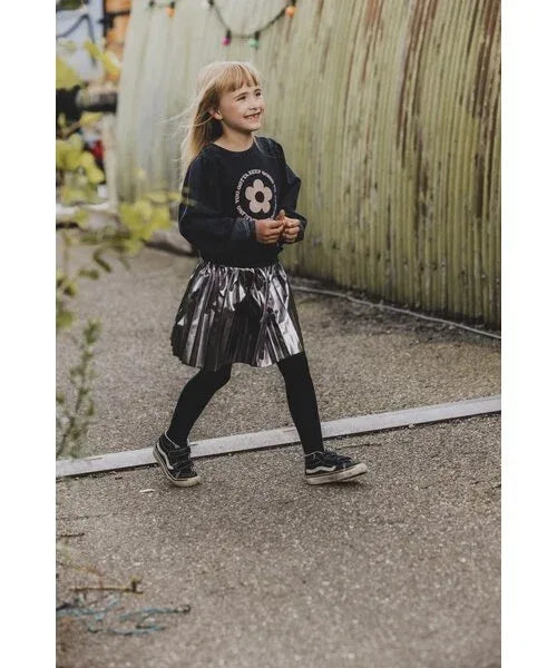 Little Metallic pleated skirt