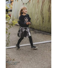 Little Metallic pleated skirt
